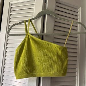 Aerie One Shoulder Green Crop Top- M